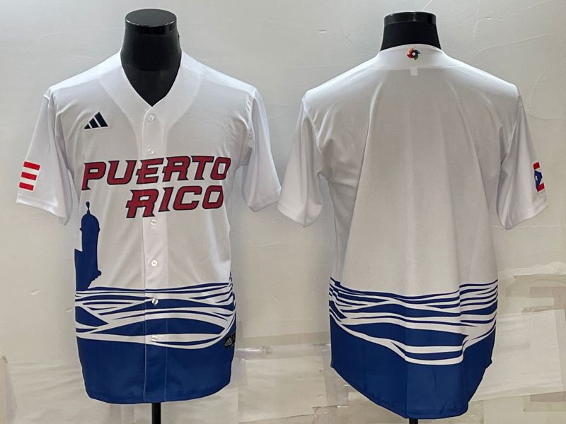 Men 2023 World Cub Blank White MLB Jersey3->more jerseys->MLB Jersey